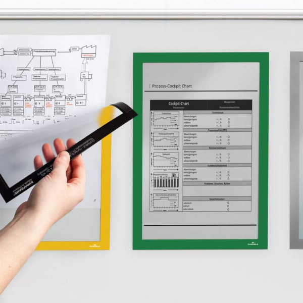 Imagem adicional do produto MOLDURA MAGN&Eacute;TICA DURAFRAME A4 AMARELO 4869-04 5UN