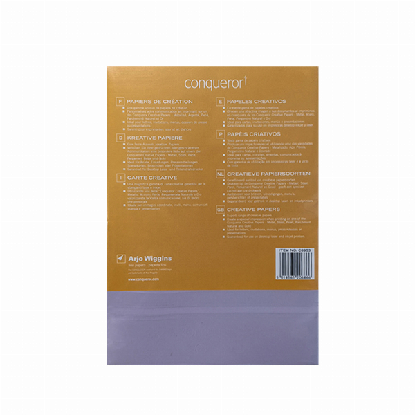 Imagem adicional do produto PAPEL 120GR CONQUEROR CRIATIVO P&Eacute;ROLA A4 50 FOLHAS