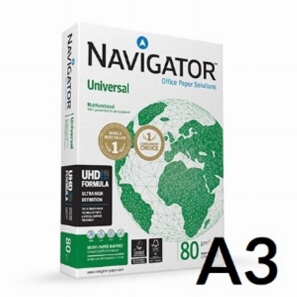 Imagem adicional do produto 150 RESMA DE PAPEL COPIA BRANCO 80G A3 297x420 MM NAVIGATOR UNIVERSAL. FABRICO PORTUGUES