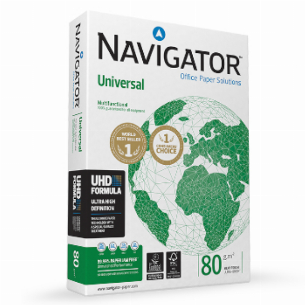 Imagem adicional do produto RESMA DE PAPEL COPIA BRANCO 80G A3 NAVIGATOR UNIVERSAL. FABRICO PORTUGUES (VENDA &Agrave; CAIXA)