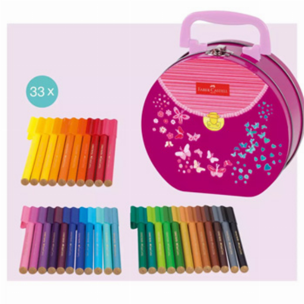 Imagem adicional do produto MARCADOR CANETA FELTRO FABER CASTELL CONNECTOR MALA BORBOLETAS 33UN