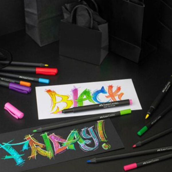 Imagem adicional do produto MARCADOR FELTRO FABER CASTELL BLACK EDITION PONTA PINCEL 20X
