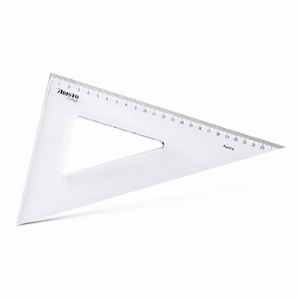 Imagem adicional do produto ESQUADRO PL&Aacute;STICO CRISTAL 60G-25CM ARISTO GEOCOLLEGE AR23625