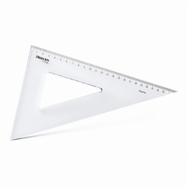Imagem adicional do produto ESQUADRO PL&Aacute;STICO CRISTAL 60G-25CM ARISTO GEOCOLLEGE AR23625