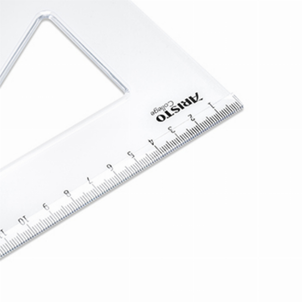 Imagem adicional do produto ESQUADRO PL&Aacute;STICO CRISTAL 60G-25CM ARISTO GEOCOLLEGE AR23625