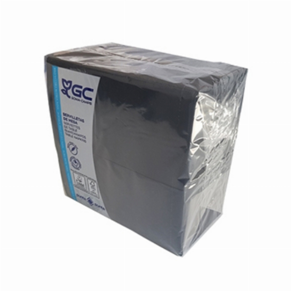 Imagem adicional do produto GUARDANAPOS 40X40 1/8 2FLS P&P PRETO 120UN