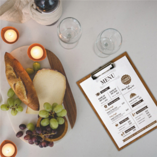 Imagem adicional do produto EXPOSITOR PORTA MENUS C/CLIP BAMBU 22,9X31,8X0,4CM 1UN