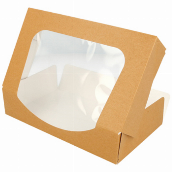 Imagem adicional do produto CAIXA CART&Atilde;O KRAFT C/JANELA P/ SUSHI 20X12X4,5CM 50UN