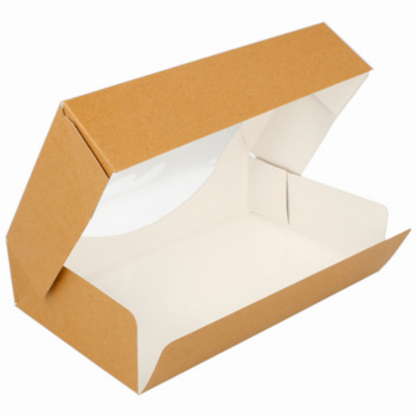 Imagem adicional do produto CAIXA CART&Atilde;O KRAFT C/JANELA P/ SUSHI 20X12X4,5CM 50UN
