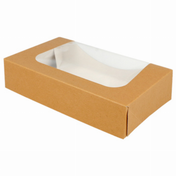 Imagem adicional do produto CAIXA CART&Atilde;O KRAFT C/JANELA P/ SUSHI 20X12X4,5CM 50UN