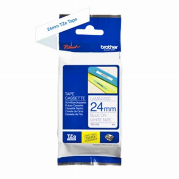 Imagem adicional do produto FITA LAMINADA 24MMX8MTS BRANCO/AZUL