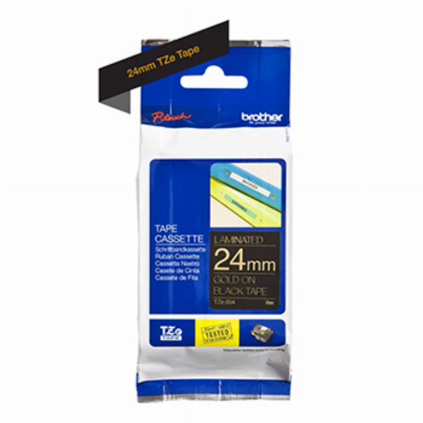 Imagem adicional do produto FITA LAMINADA 24MMX8MTS PRETO/DOURADO