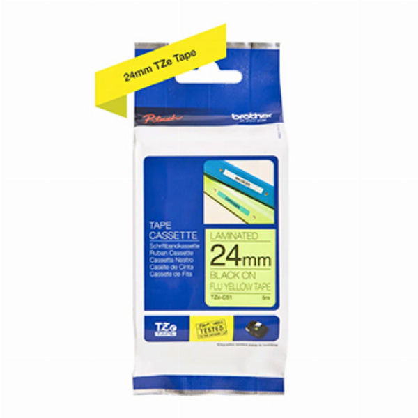 Imagem adicional do produto FITA LAMINADA 24MMX5MTS FLUORESCENTE AMARELO/PRETO