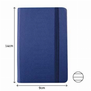 Imagem adicional do produto BLOCOS CADERNO TIPO AGENDA COM FECHO DE ELASTICO BLOCO NOTAS PAUTADO 14X9CM SEMI PELE AZUL 116 FOLHAS AGENDA